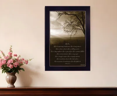 Homezia Life Is 9 Black Framed Print Wall Art