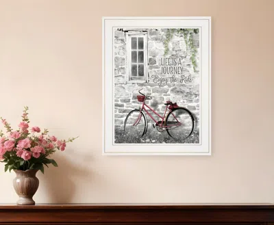 Homezia Life Is A Journey 2 White Framed Print Wall Art