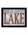 Homezia Life Is Better At The Lake 3 Black Framed Print Wall Art
