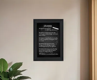Homezia Life Lessons 1 Black Framed Print Wall Art