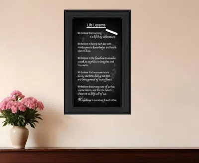 Homezia Life Lessons 2 Black Framed Print Wall Art