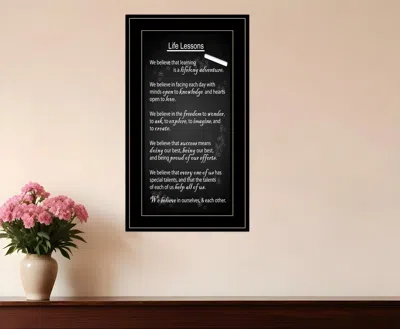 Homezia Life Lessons 4 Black Framed Print Wall Art