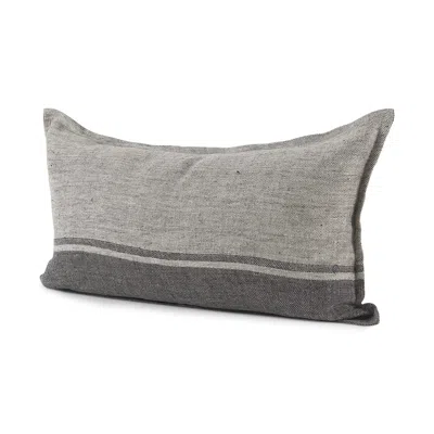 Homezia Light And Dark Gray Lumbar Throw Pillow Cover