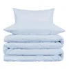 Homezia Light Blue Queen Cotton Blend 1000 Thread Count Washable Duvet Cover Set
