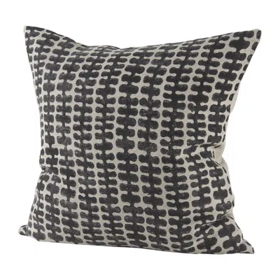 Homezia Light Gray And Black Throw Pillow Cover