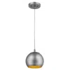 Homezia Light Gray And Gold Hanging Dome Light