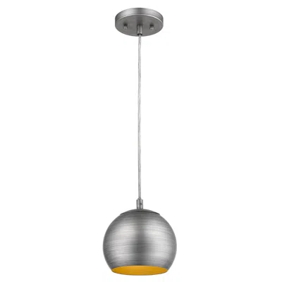 Homezia Light Gray And Gold Hanging Dome Light