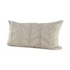 Homezia Light Gray Chevron Textured Lumbar Pillow Cover