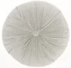 Homezia Light Gray Tufted Round Throw Pillow
