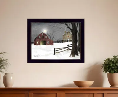 Homezia Light In The Stable 2 Black Framed Print Wall Art