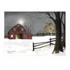 Homezia Light In The Stable 3 White Framed Print Wall Art