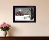Homezia Light In The Stable 4 Black Framed Print Wall Art