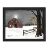 Homezia Light In The Stable 7 Black Framed Print Wall Art