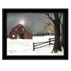 Homezia Light In The Stable 7 Black Framed Print Wall Art