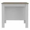 Homezia Light Oak And White Kitchen Island With Three Storage Shelves