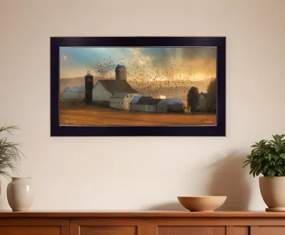 Homezia Light Of A New Day 1 Black Framed Print Wall Art In Multi