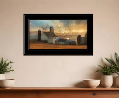Homezia Light Of A New Day 3 Black Framed Print Wall Art In White