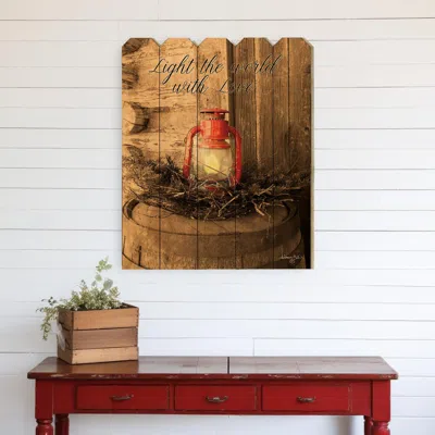 Homezia Light The World Unframed Print Wall Art In Brown