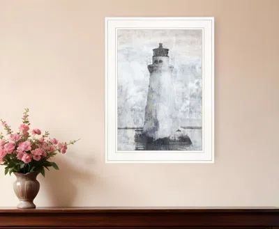 Homezia Lighthouse 1 White Framed Print Wall Art