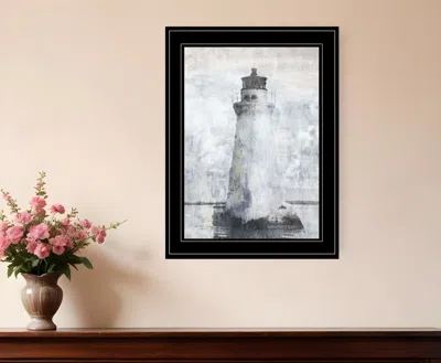 Homezia Lighthouse 2 Black Framed Print Wall Art