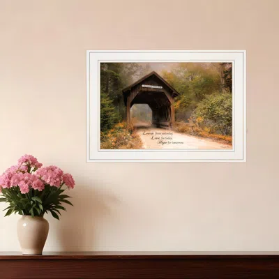 Homezia Live For Today 1 White Framed Print Wall Art In Multi