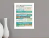 Homezia Live In The Present 2 White Framed Print Wall Art