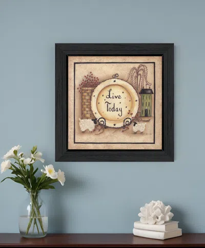 Homezia Live Today 4 Black Framed Print Wall Art