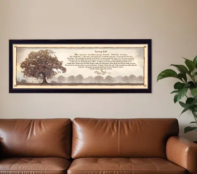 Homezia Living Life 9 Black Framed Print Wall Art