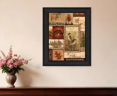 Homezia Lodge Collage Ii Black Framed Print Wall Art