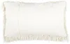 Homezia Long Ivory Shag Throw Pillow