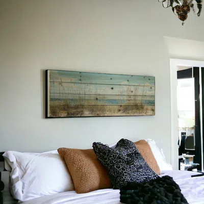 Homezia Long Ocean Sand Dunes Unframed Photograph Wall Art In Neutral
