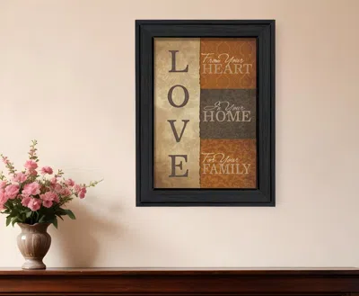 Homezia Love 3 Black Framed Print Wall Art