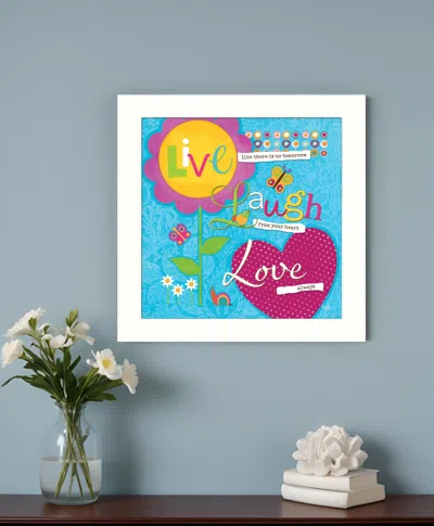 Homezia Love Always White Framed Print Wall Art In Multi