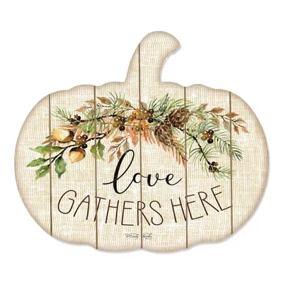 Homezia Love Gathers Here Unframed Print Wall Art In Gray