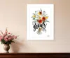 Homezia Love Grows Here 2 White Framed Print Wall Art