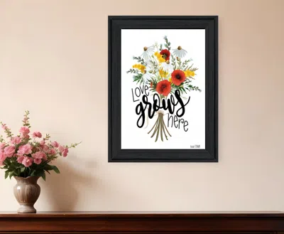 Homezia Love Grows Here 4 Black Framed Print Wall Art