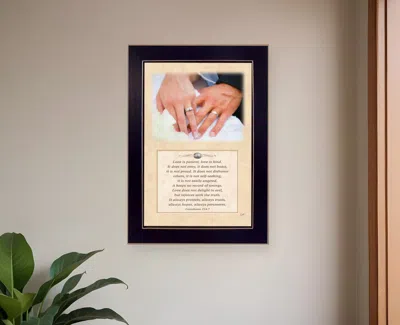 Homezia Love Is Kind Black Framed Print Wall Art