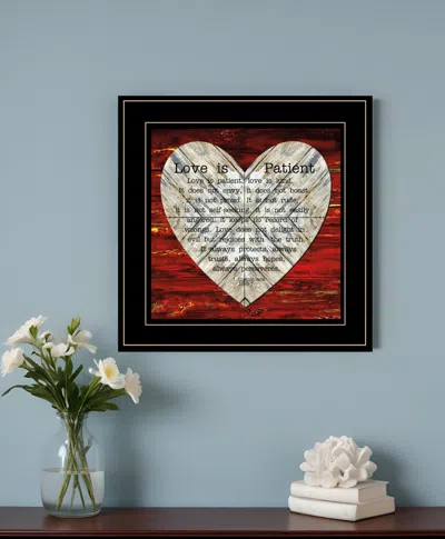 Homezia Love Is Patient 2 Black Framed Print Wall Art