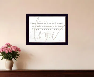 Homezia Love Never Fails 1 Black Framed Print Wall Art In Multi