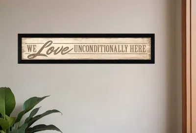 Homezia Love Unconditionally 1 Black Framed Print Wall Art