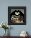 Homezia Love With All Your Heart 4 Black Framed Print Wall Art
