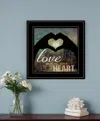 Homezia Love With All Your Heart 5 Black Framed Print Wall Art