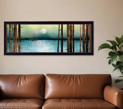 Homezia Love You To The Moon And Back 2 Black Framed Print Wall Art