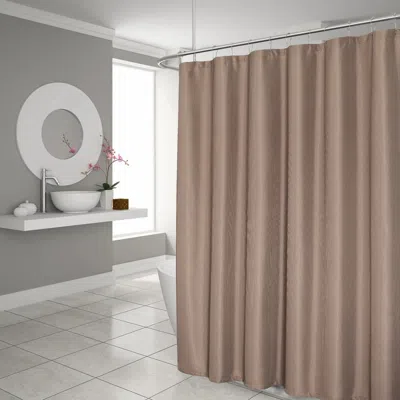 Homezia Luxurious Mocha Waffle Weave Shower Curtain