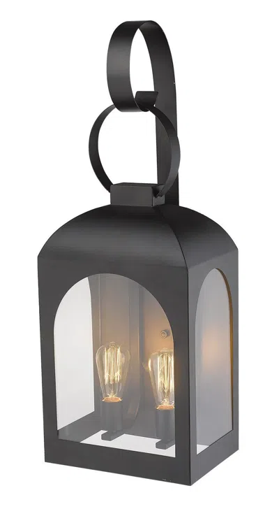 Homezia Madigan 2-light Oil-rubbed Bronze Wall Light In Blue