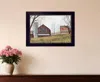Homezia Mail Pouch Barn 1 Black Framed Print Wall Art