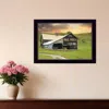 Homezia Mail Pouch Barn 3 Black Framed Print Wall Art
