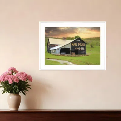 Homezia Mail Pouch Barn 4 White Framed Print Wall Art