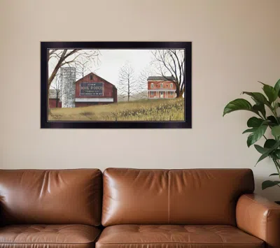 Homezia Mail Pouch Barn 6 Black Framed Print Wall Art
