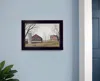 Homezia Mail Pouch Barn Black Framed Print Wall Art
